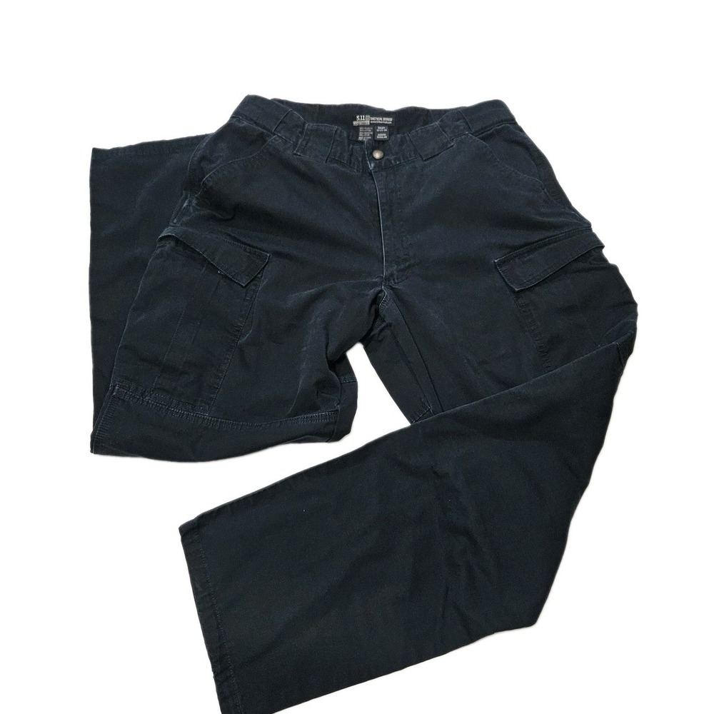 5.11 Tactical Series Pants Mens 35.5x39 Ripstop Cargo Navy Blue Knee Pads